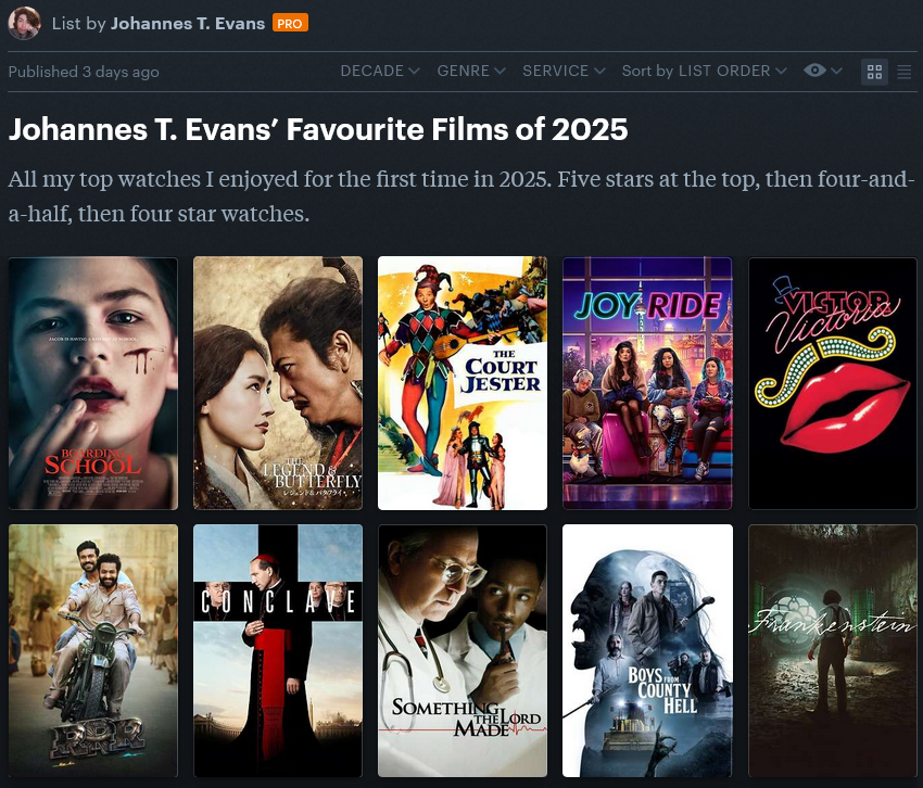 My Favourite Films of 2025